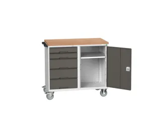 montagetafel,HxBxD 980x1050x600mm,multiplexblad,uitrusting: 5laden - 1