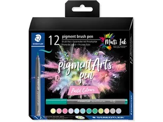 Pigment Arts brush pen etui 12st Pastel Col - 2