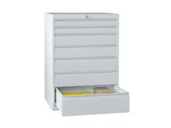 Ladenkast HxBxD 1000x715x600mm 7 Laden Ral7035