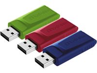 USB 2.0 Slider USB-stick, 16GB, pak 3 stuks