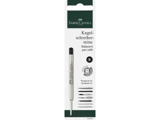 Vulling Faber-Castell Hexo balpen, B, Zwart op blisterkaart - 1