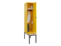 locker met bank,HxBxD 2120x400x815mm,1vak,vak B 400mm,draaigrendel