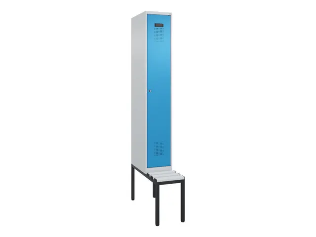 locker met bank,voor scheiding van kleding,HxBxD 2120x300x815mm,1vak