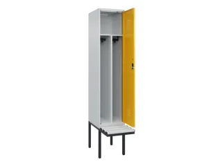 locker met bank,voor scheiding van kleding,HxBxD 2120x400x815mm,1vak - 1