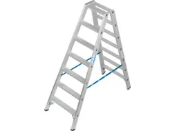 dubbele ladder,beide zijden,2x7treden m. R13-laag,treden met profiel