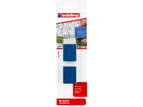 Gum edding R20 met kunststof blauwen houder 2 stuks