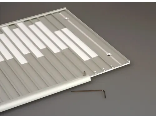 Menoor In-Uit bord 15 namen Aluminium Aanwezig/Afwezig donker Houtlook