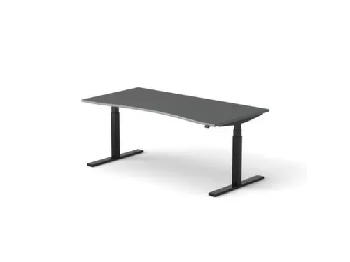 Elektrisch ihv bureau,HxBxD 650-1310x1800x900/800mm,blad donkergrijs