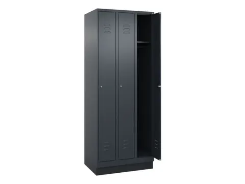 locker,HxBxD 1950x750x500mm,3vak,vak B 250mm,cil.-slot,sokkel