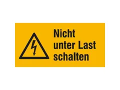 waarschuwings-combibord,Niet schakelen onder belasting,PVC,HxB 26x52mm