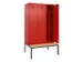 locker met bank,voor scheiding van kleding,HxBxD 2120x1200x815mm,3vak