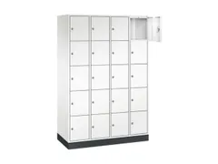 lockerkast,HxBxD 1950x1220x500mm,4x5vakken,cil.-slot,sokkel