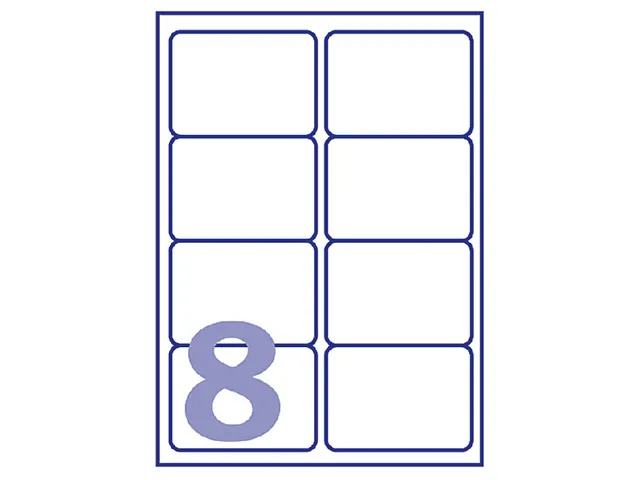 Etiket Avery L7565-25 99.1x67.7mm Transparant 200 stuks