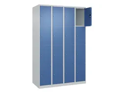lockerkast,HxBxD 1850x1200x500mm,4x4vakken,vak B 300mm,cil.-slot