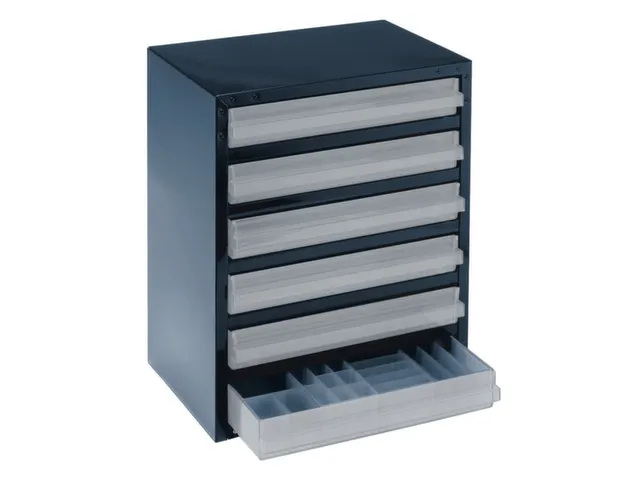 Transparante magazijnbak,HxBxD 440x360x250mm,6lade(s)