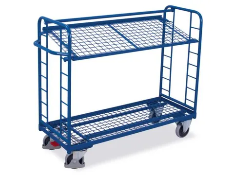 Bijzetwagen 2 Etages 400kg Laadvlak 1570x637mm Draadgaas