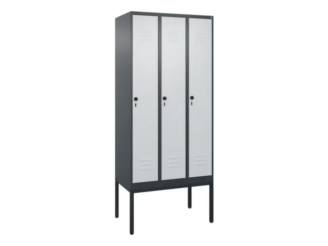 locker,HxBxD 2120x900x500mm,3vak,vak B 300mm,draaigrendel