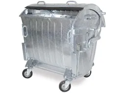 Vuilcontainers,1100l,romp verzinkt,HxBxD 1450x1360x1060mm,4wielen