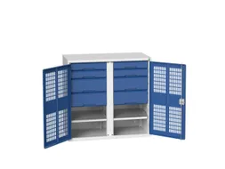 universele kast,HxBxD 1000x1050x550mm,2xStalen bodem,8lade(n)
