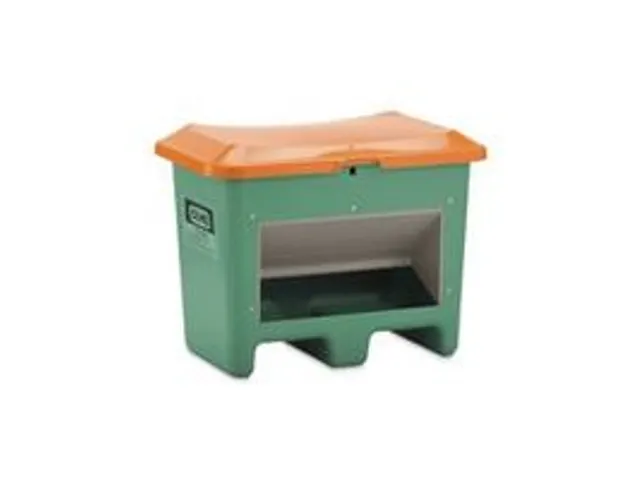 strooigoedbak,200l,HxBxD 690x890x600mm,GVK,groen,deksel oranje