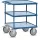Tafelwagen 2417W 600kg 700x700mm 3 etages staalplaat +rand RAL5007