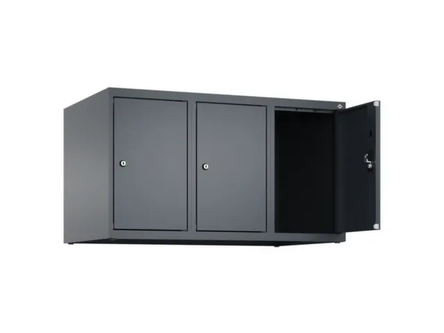 opzetkast,v. locker,3vak.,vak B 300mm,HxBxD 500x900x500mm,cilinderslot
