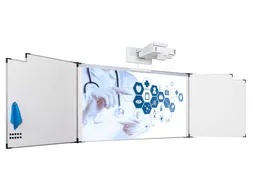 Projectiebord vijfvlaks 126x231cm 16:9 mat wit Extraflat finger touch