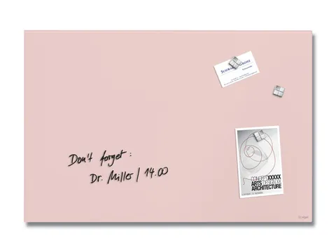 Glas Magneetbord Sigel Artverum mat rosé 60x40cm
