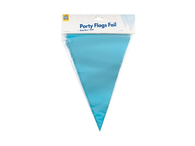 Drapeaux Party Foil bleu bébé