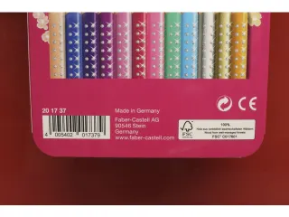Kleurpotloden Faber-Castell Sparkle in roze blik á 12 stuks - 6