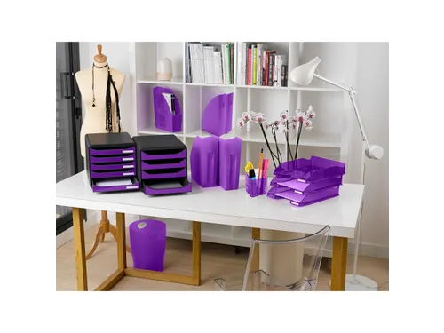 ECOBIN Papiermand 15 L violet transparant
