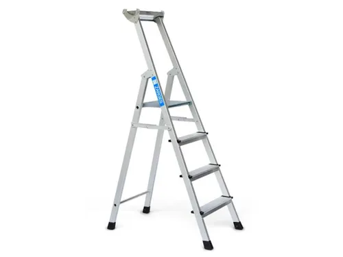 staande trap eenzijdig 4treden stand H 0 99m balk L 1 83m aluminium