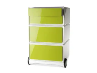 Verrijdbaar Ladeblok 642x390x436mm 4laden Romp Wit Front Groen - 1