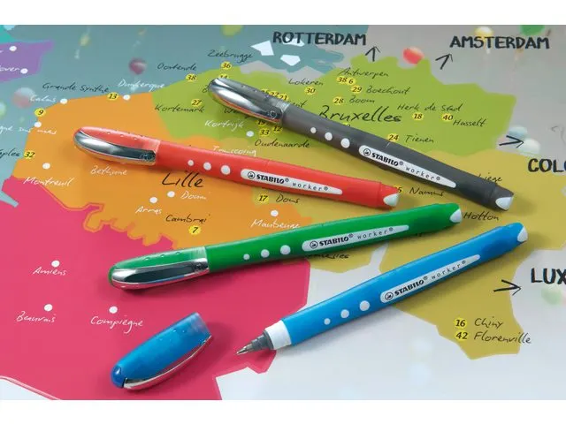 Roller STABILO Worker Colorful noir