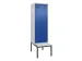 locker met bank,voor scheiding van kleding,HxBxD 2120x600x815mm,2vak