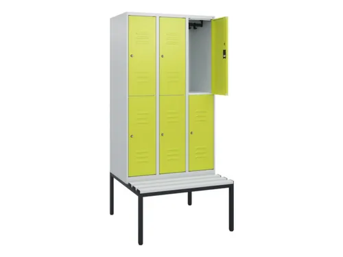 Dubbeldekse dekenkist,HxBxD 1950x900x815mm,3x2vak.,vak B 300mm