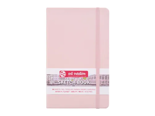 Schetsboek Talens Art Creation 80 witte vellen 140gr 130x210mm roze