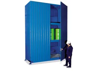 Stellingcontainer Gevaarlijke Stoffen Max. 30X200L Vaten Staand - 1