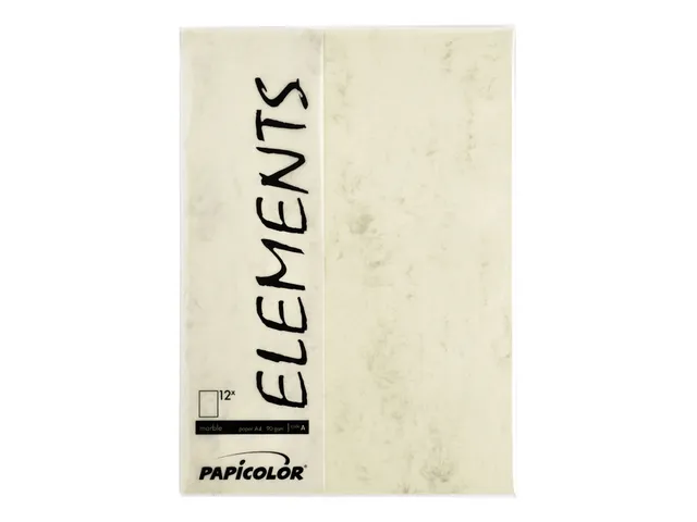 Kopieerpapier Papicolor A4 200gr 6 vel marble ivoor