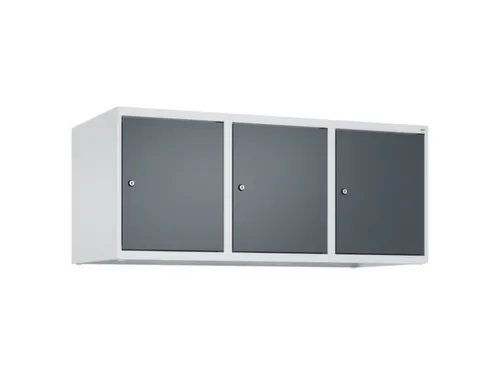 opzetkast,v. locker,3vak.,vak B 400mm,HxBxD 500x1200x500mm,vleugeldeur