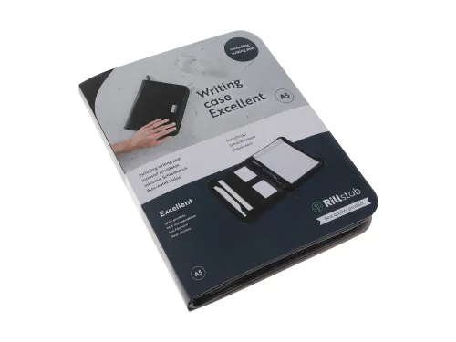 Schrijfmap Rillstab Excellent deluxe A5 lederlook zwart