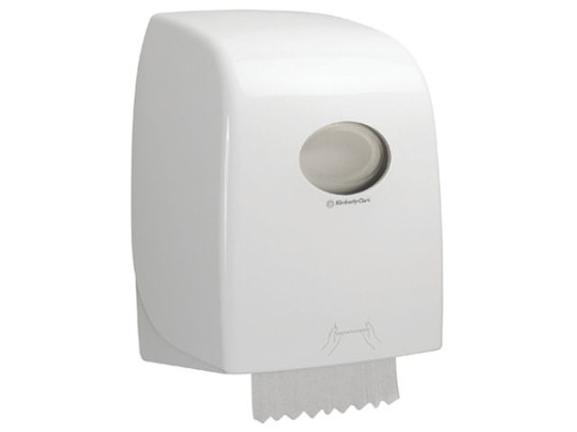 Aquarius 6959 rolhanddoek dispenser wit | HanddoekDispensers.nl