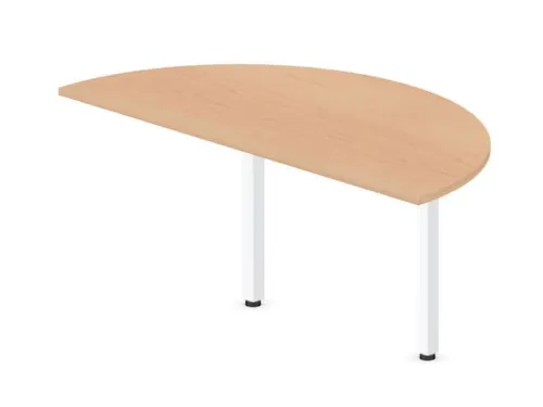 aanbouwtafel,i.h.v.,HxBxD 720-840x1600x800mm,halfrond,NE-esdoorn