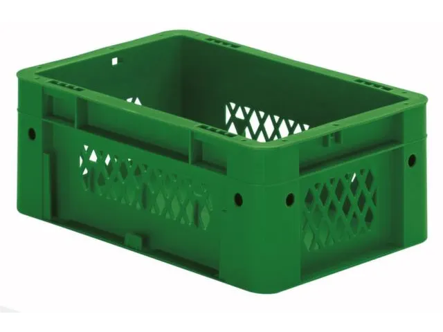 Euronorm Stapelkrat Groen 120x300x200mm 4.1l Bodem Gesl