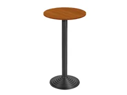 Statafel Gietijzer H 110cm Blad Ø 60cm Onderstel Zwart Blad Kersen