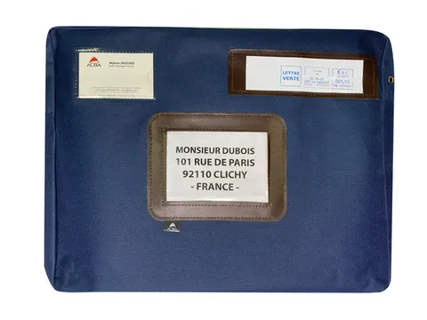 POCSOU professionele posttas blauw nylon 42 x 32 cm met extra vak