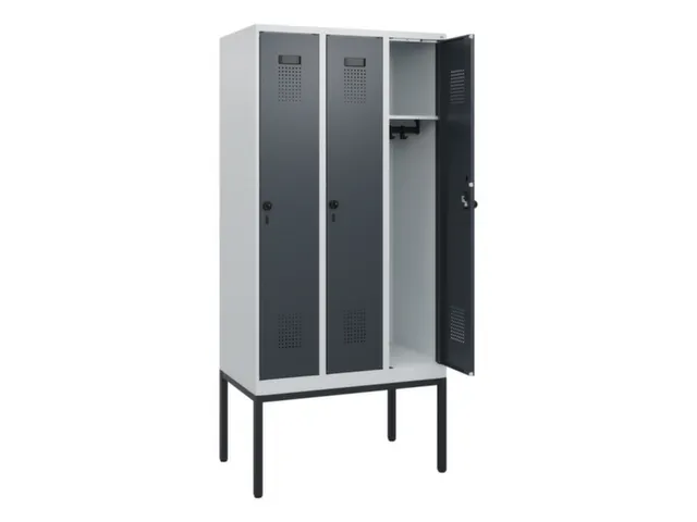 schoollocker,HxBxD 1950x900x500mm,3vak,vak B 300mm,draaigrendel