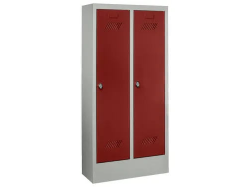 lockerkast v. kinderen,HxBxD 1300x530x300mm,2vak,RAL7035,front RAL3000