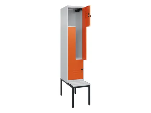 Z-garderobekast,HxBxD 2120x400x815mm,2vak,vak B 400mm,draaigrendel