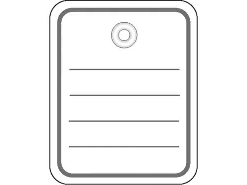 Herma 6842 Productlabel 48x65mm met plastic oogje/draad/splitpen Wit